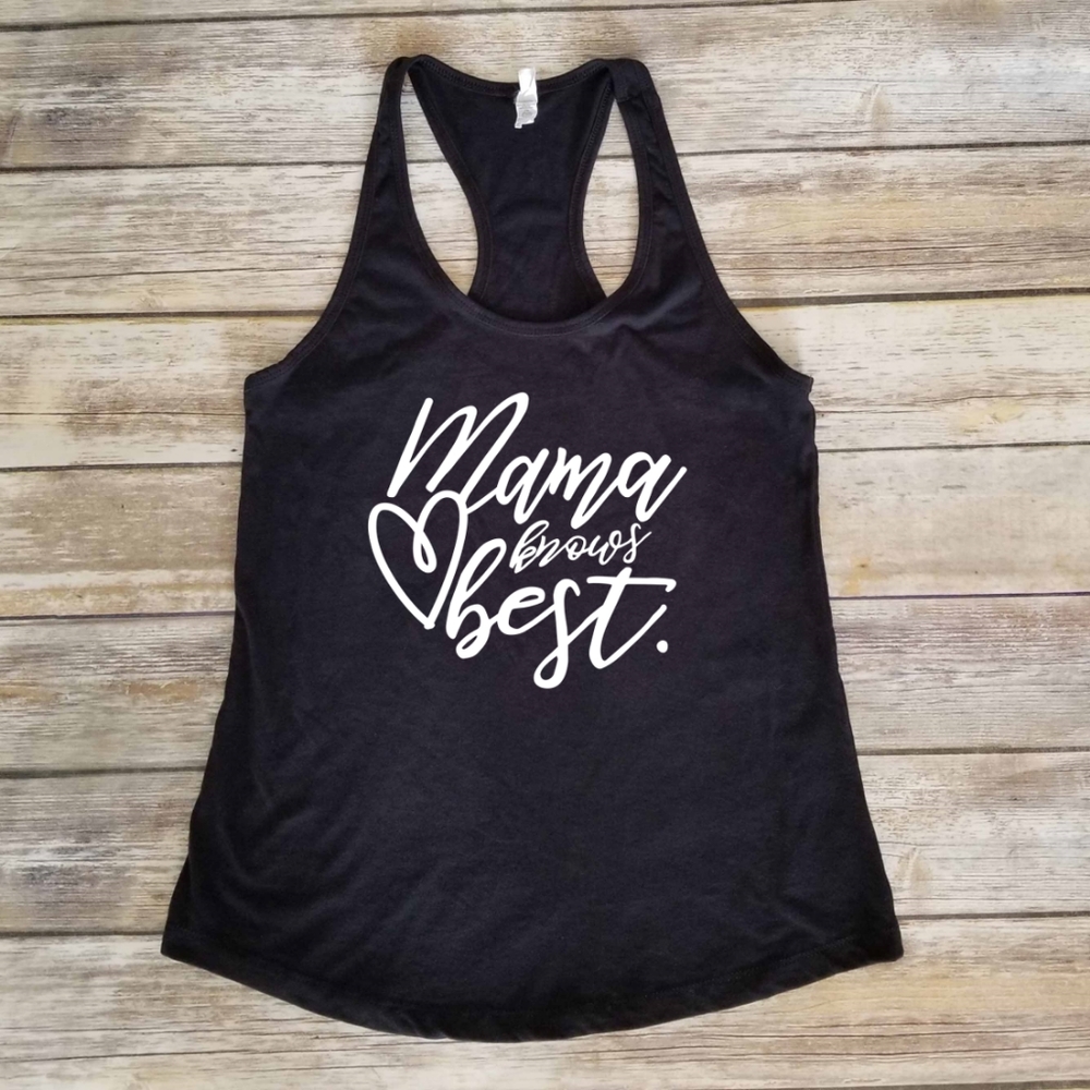 Mama Knows Best - women's fitted tank top black